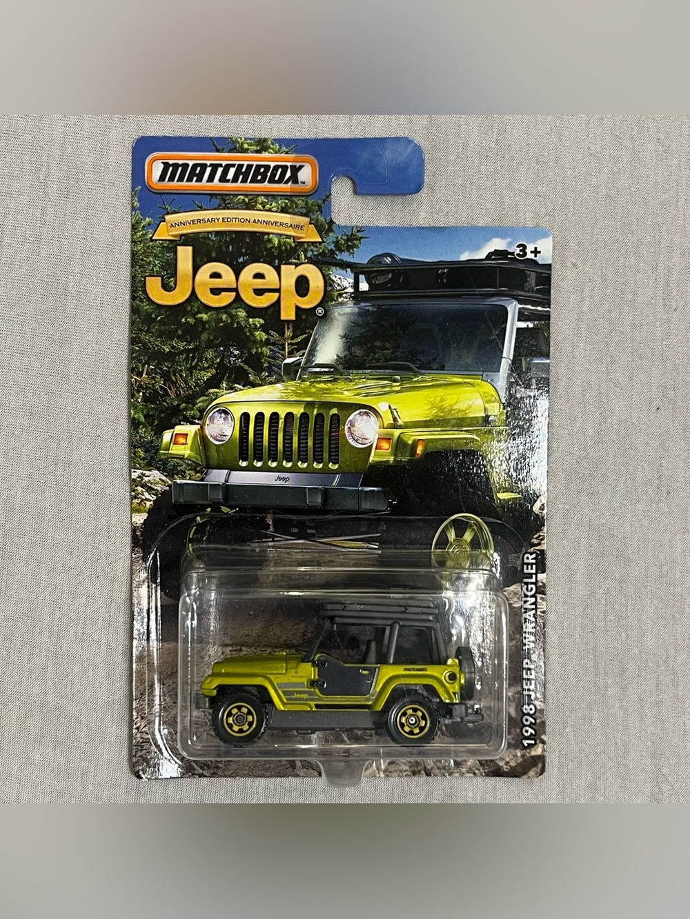 Matchbox Car Anniversary Edition 1998 Jeep Wrangler Toy Vehicle - Bright Green